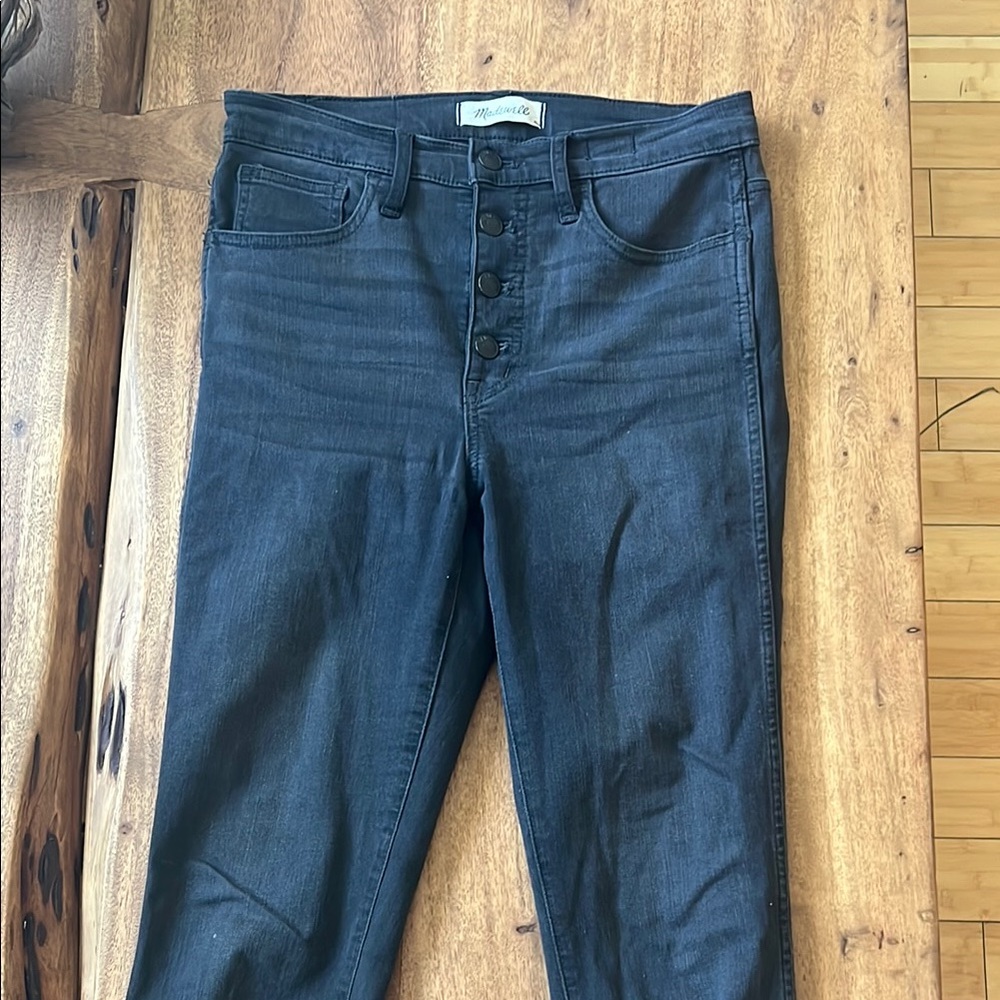 Madewell High Rise Black Denium Jeans